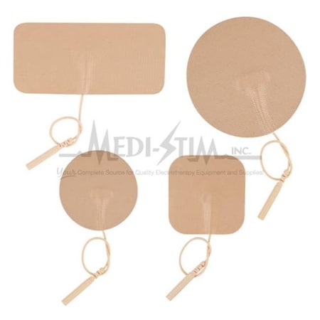 Premium 1903 Medi - Stim Premium 1.75 In. X 3.75 In. Pigtail Tan Tricot; Reusable Electrodes 4 Per Pkg